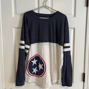 The Cotton Gallery Ladies Tennessee Long Sleeve Crew Neck Spirit Jersey Size XL